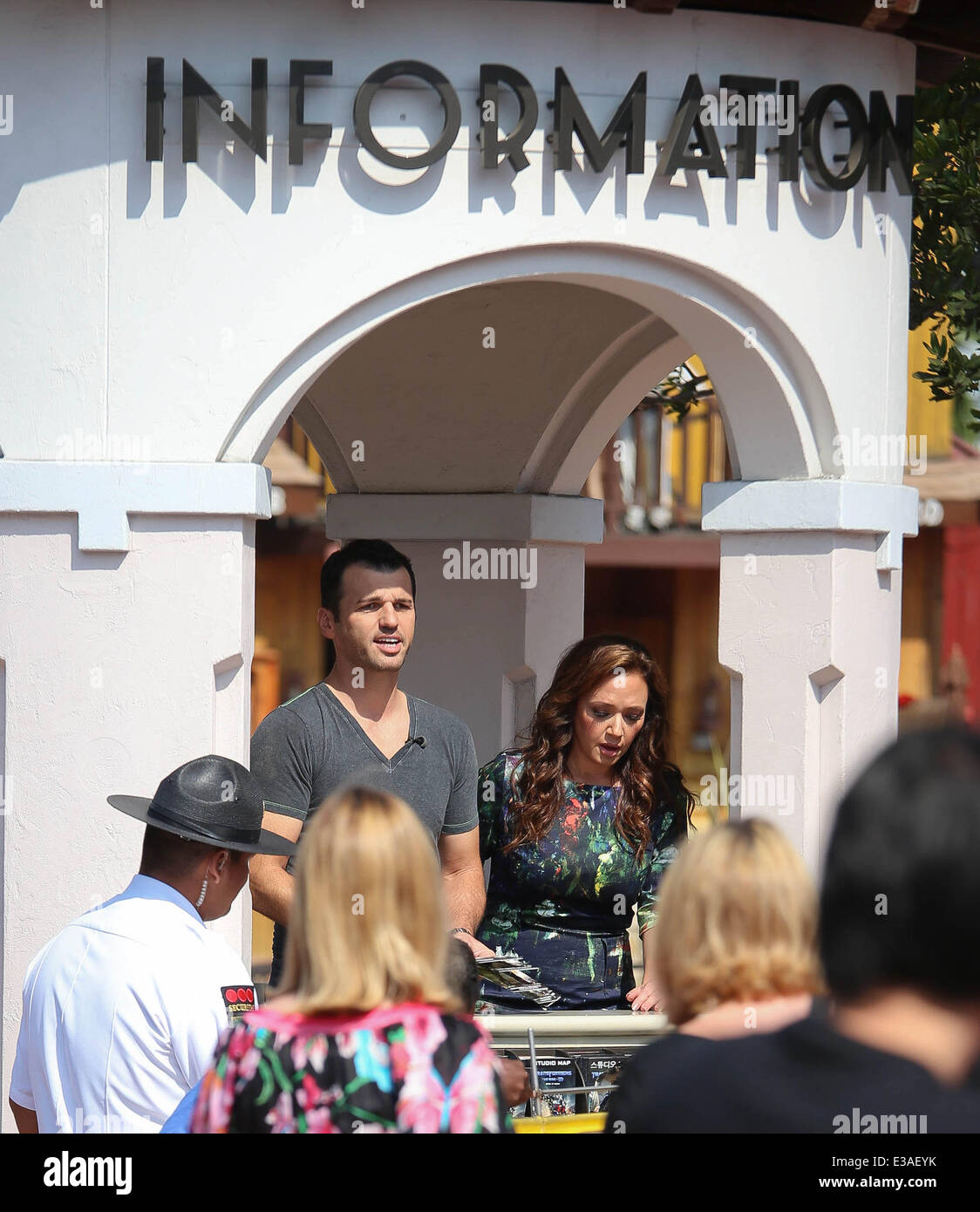 Leah Remini and her dance partner, Tony Dovolani appear on Extra TV ...