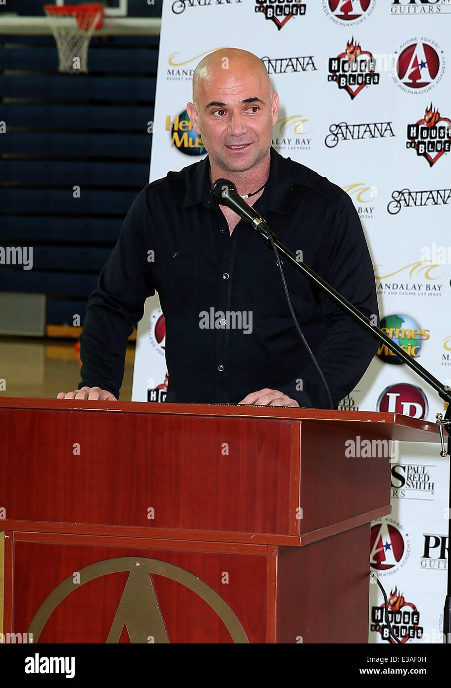 Carlos Santana and House of Blues Staff Visit Agassi Prep With Musical ...