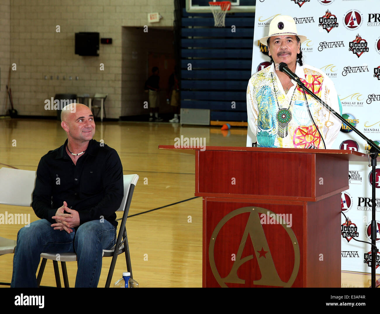 Carlos Santana and House of Blues Staff Visit Agassi Prep With Musical ...
