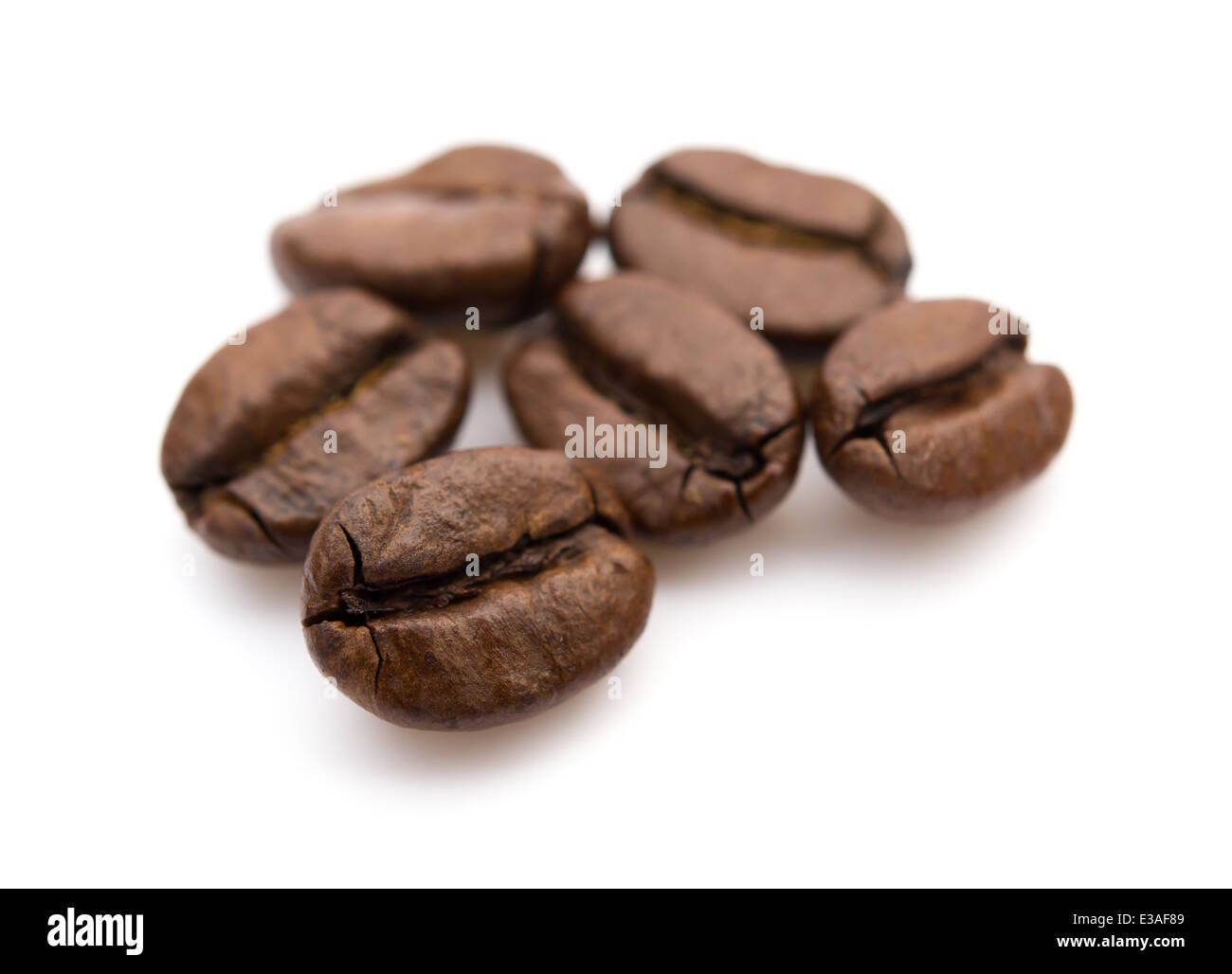 coffee beans on a white background Stock Photo - Alamy