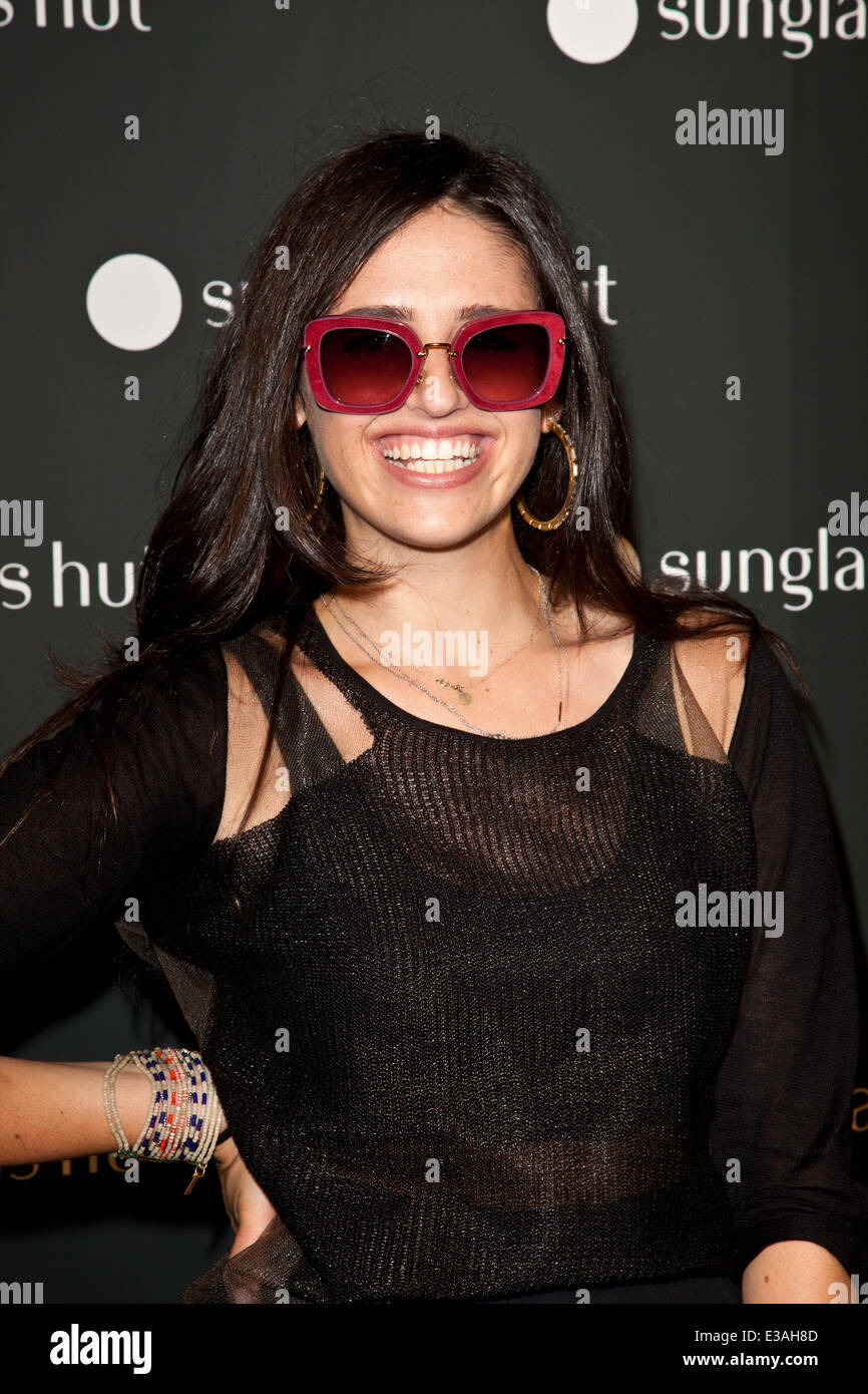 The grand opening of Sunglass Hut's new Times Square store Featuring