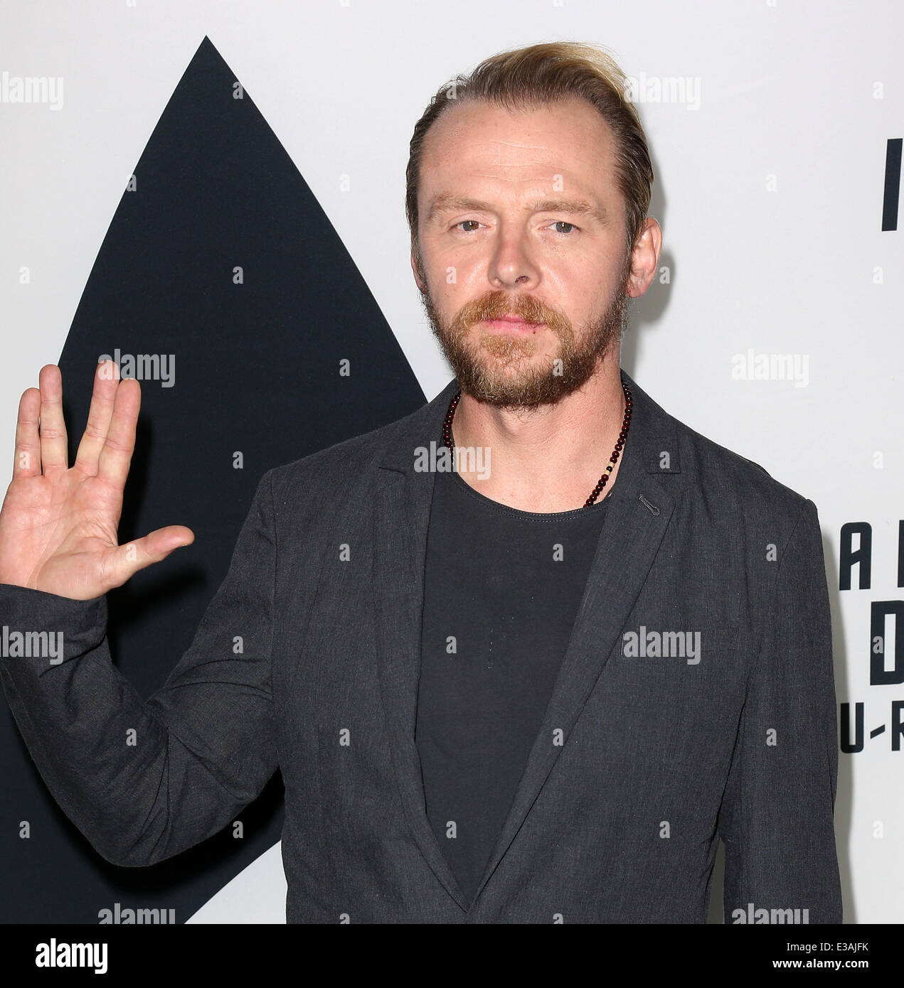 Celebrities attend STAR TREK INTO DARKNESS Blu-ray and DVD debut at California Science Center.  Featuring: Simon Pegg Where: Los Angeles, CA, United States When: 11 Sep 2013an To/WENN.com Stock Photo