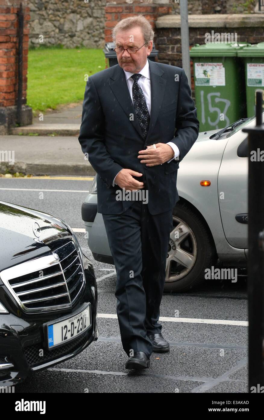 The Funeral of actress Susan Fitzgerald at The Church of The Three Patrons, Rathgar  Featuring: Michael Colgan Where: Dublin, Ireland When: 11 Sep 2013 Stock Photo