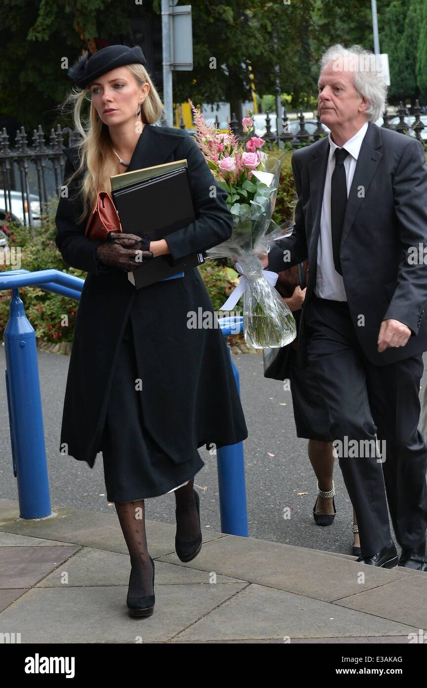 The Funeral of actress Susan Fitzgerald at The Church of The Three Patrons, Rathgar  Featuring: Mourners Where: Dublin, Ireland Stock Photo