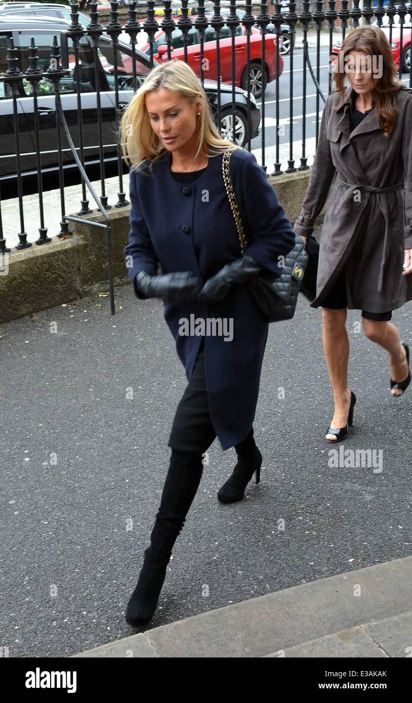 The Funeral of actress Susan Fitzgerald at The Church of The Three Patrons, Rathgar  Featuring: Alison Doody Where: Dublin, Ireland When: 11 Sep 2013 Stock Photo