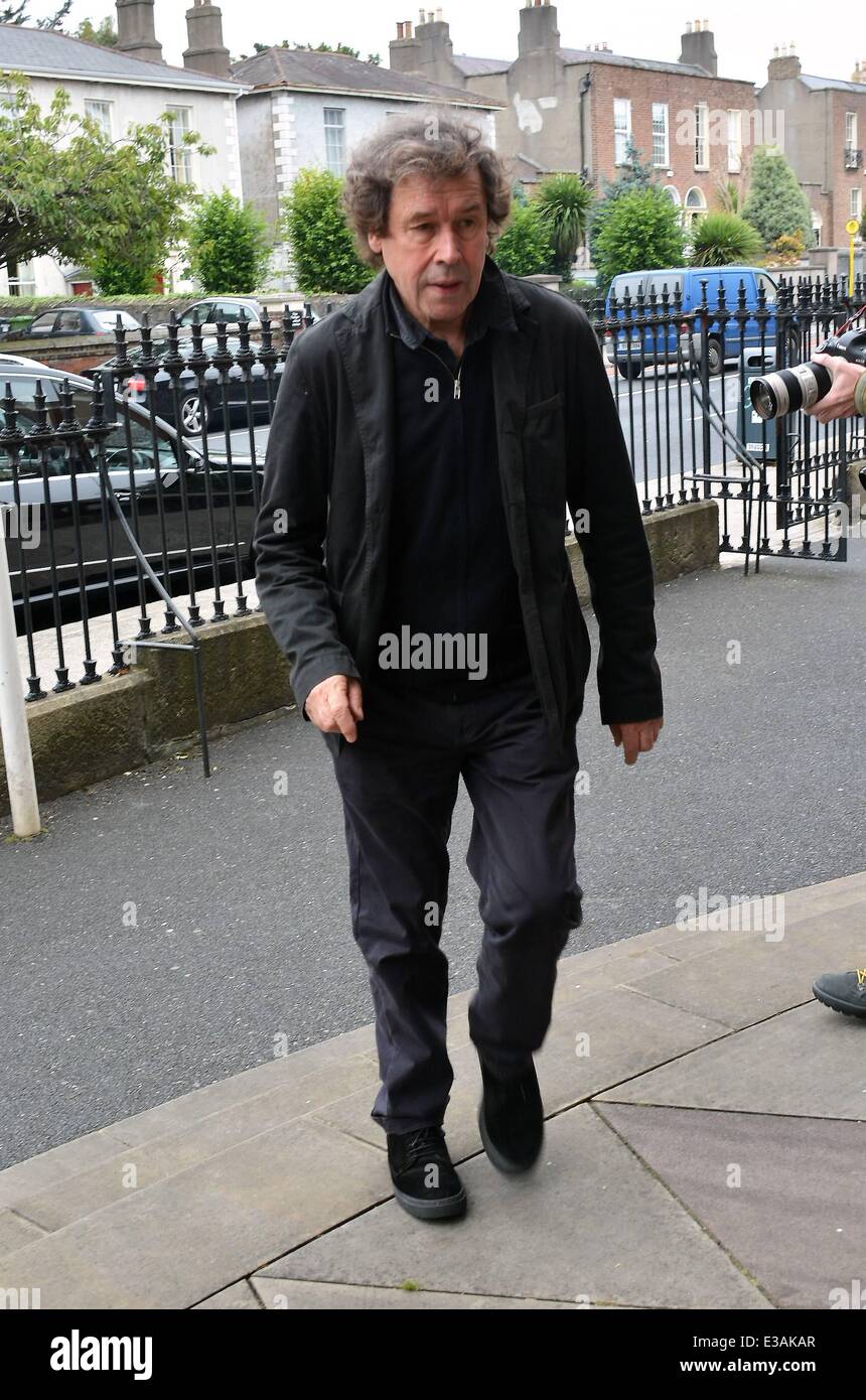 The Funeral of actress Susan Fitzgerald at The Church of The Three Patrons, Rathgar  Featuring: Stephen Rea Where: Dublin, Ireland When: 11 Sep 2013 Stock Photo
