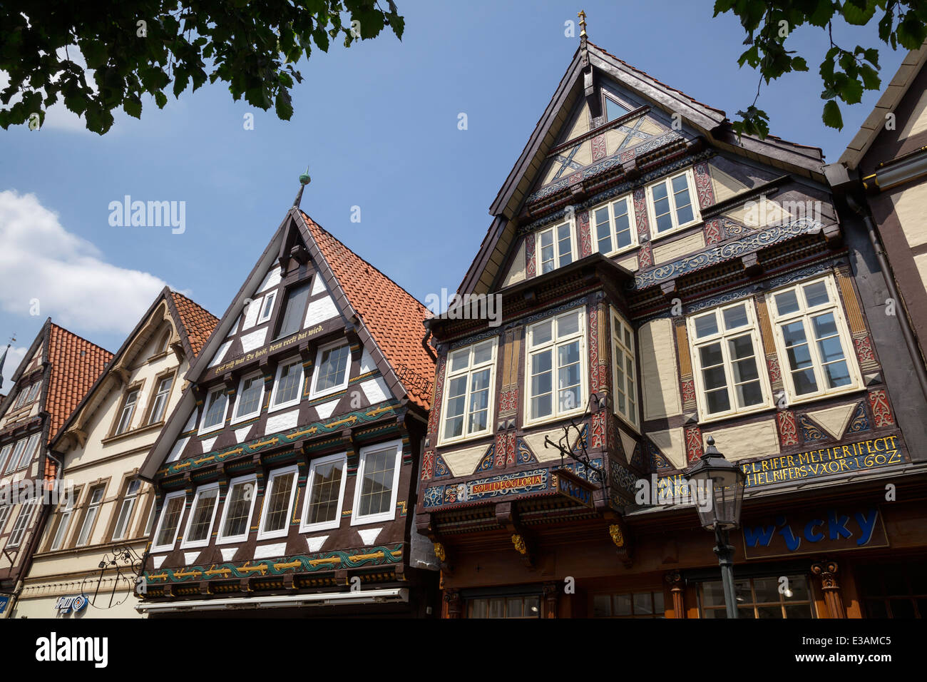 Timber frame buildings on Zöllnerstrasse, Celle, Lower Saxony, Germany Stock Photo