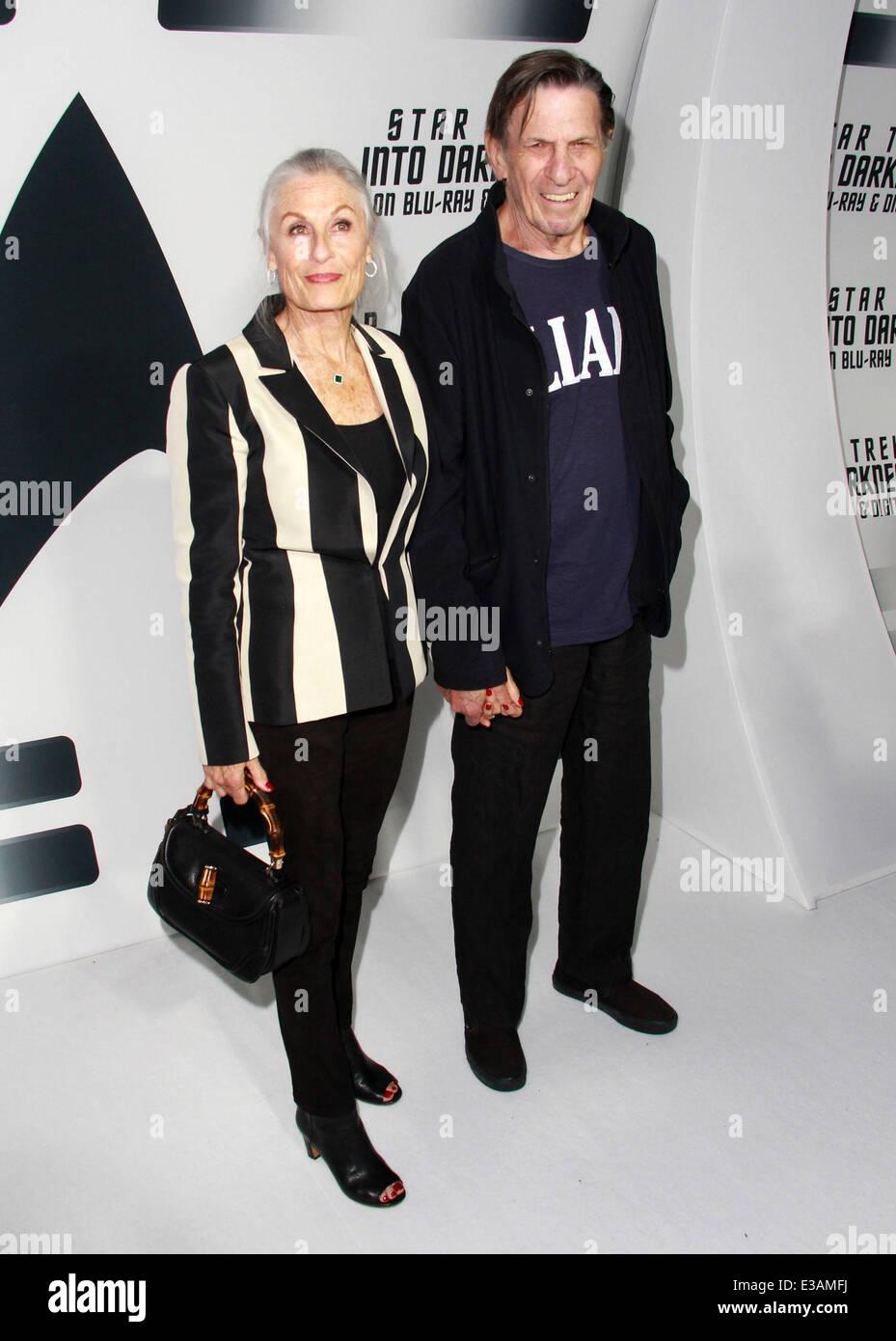 Paramount Pictures Celebrates The Blu-ray And DVD Debut Of 'Star Trek: Into Darkness' Held at California Science Center  Featuring: Leonard Nimoy,Susan Bay Where: Los Angeles, California, United States When: 11 Sep 2013 Stock Photo