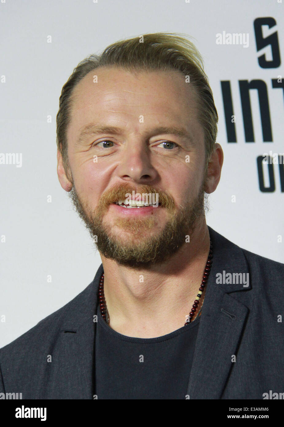 Paramount Pictures Celebrates The Blu-ray And DVD Debut Of 'Star Trek: Into Darkness' Held at California Science Center  Featuring: Simon Pegg Where: Los Angeles, California, United States When: 11 Sep 2013 Stock Photo