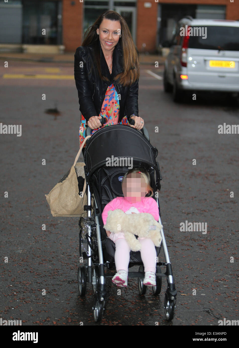 Pregnant Michelle Heaton and her baby daughter Faith at the ITV studios ...