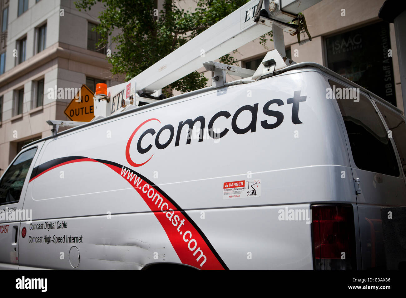 Comcast service truck USA Stock Photo Alamy