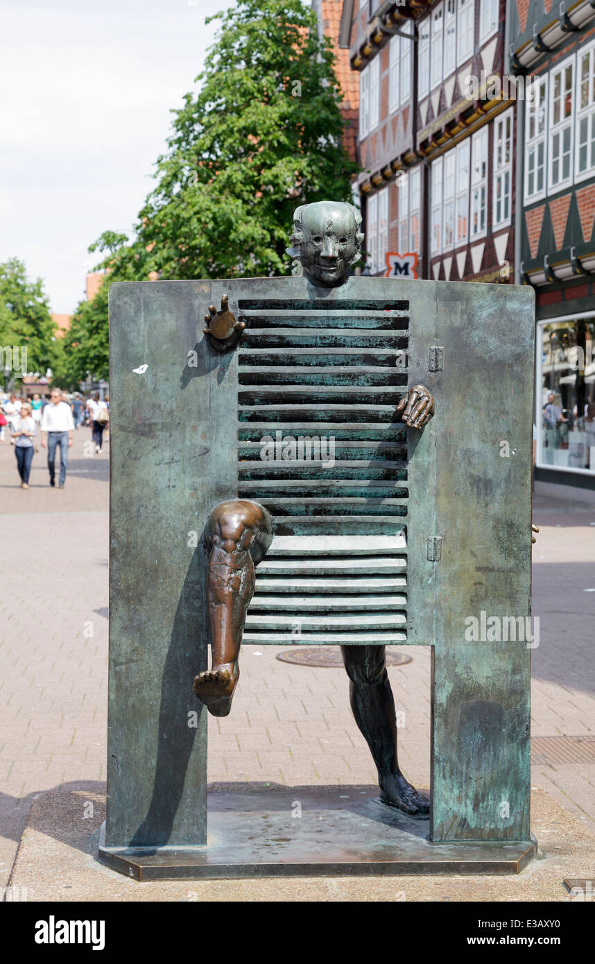statue Homme passant la porte by Jean Ipoustéguy, Celle, Lower Saxony,  Germany Stock Photo - Alamy