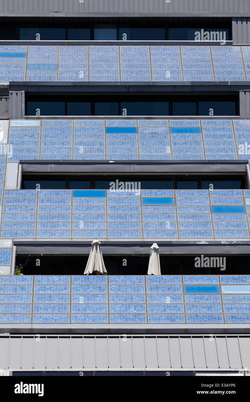 Solar panels on the Bunn Intercultural building, Georgetown University - Washington, DC USA Stock Photo