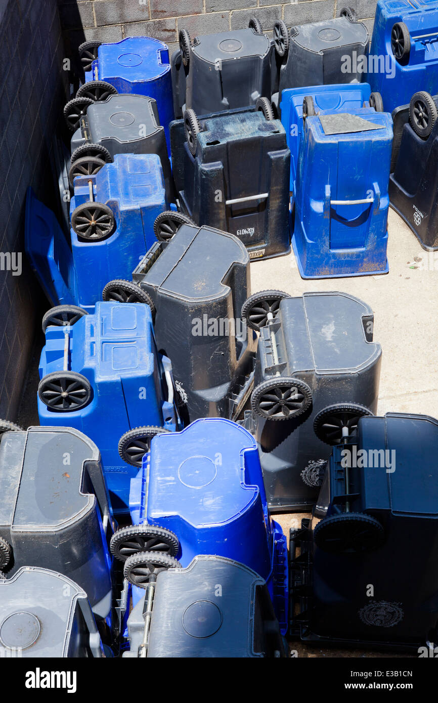 Blue Wheelie Bins High Resolution Stock Photography and Images - Alamy