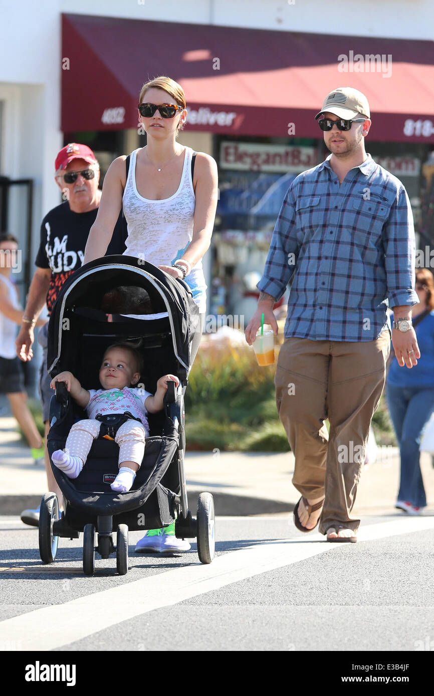 Jack Osbourne, his wife Lisa Stelly and their daughter, Pearl