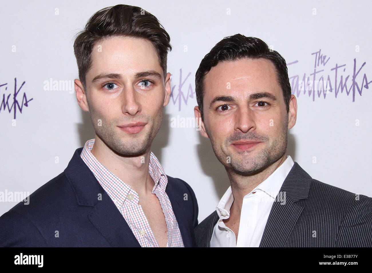 The Fantasticks Celebrates 20,000th Performance Off-Broadway, held at the Snapple Theater.  Featuring: Daniel Rowan,Max von Esse Stock Photo