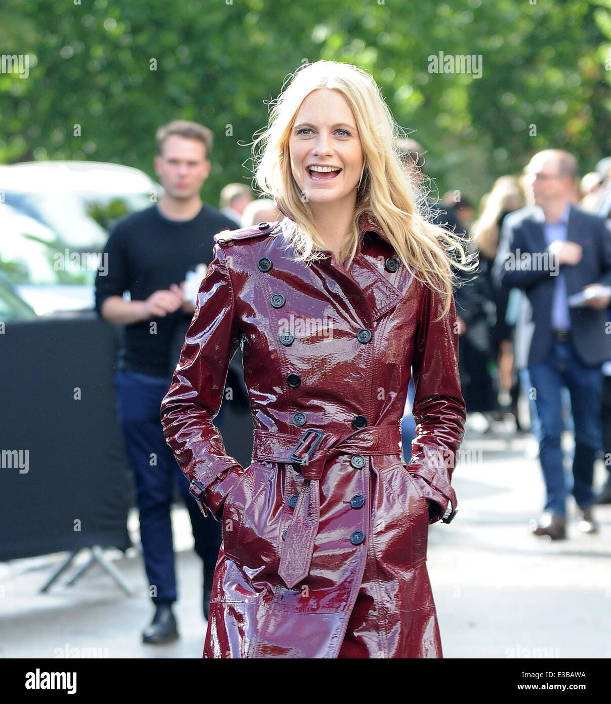 London Fashion Week SS14  - Burberry Prorsum - Arrivals  Featuring: Poppy Delevingne Where: London, United Kingdom When: 16 Sep Stock Photo
