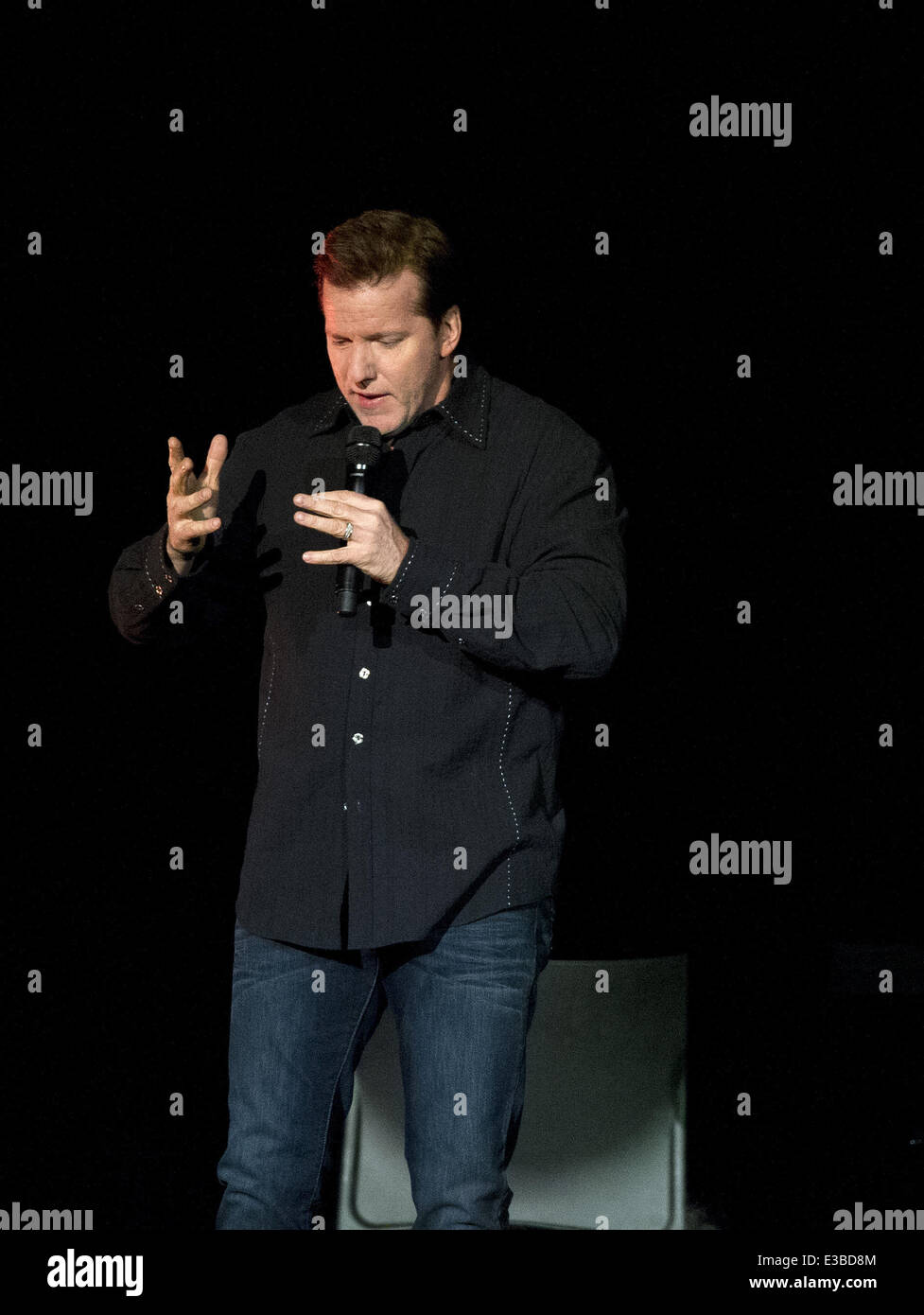 American standup comedian and ventriloquist Jeff Dunham performing in
