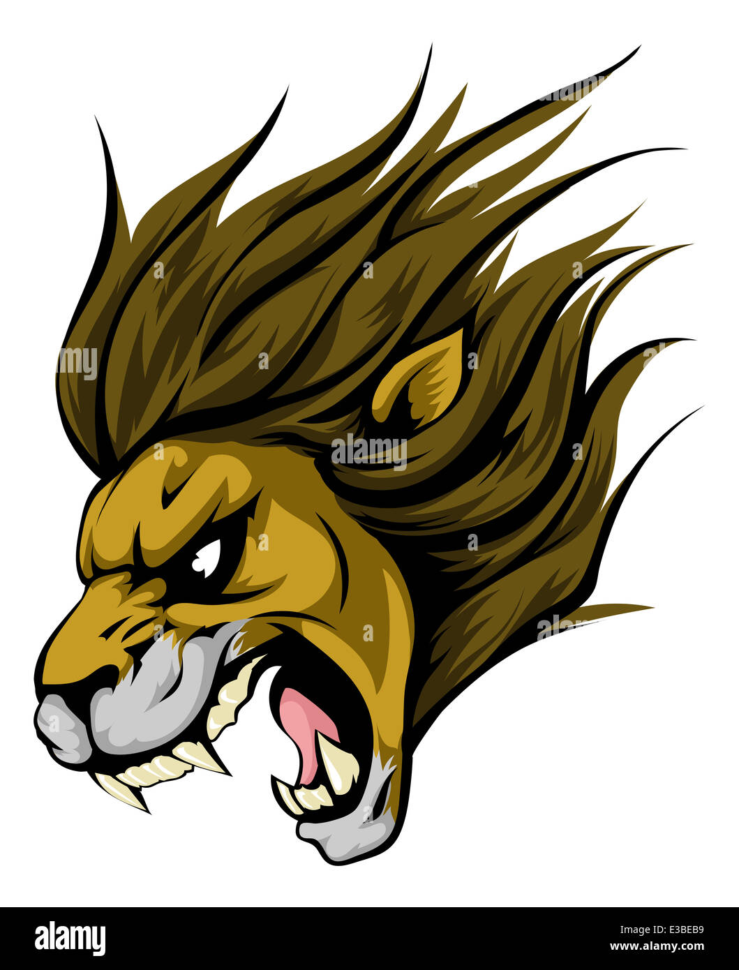 Fierce cartoon lion Royalty Free Vector Image - VectorStock