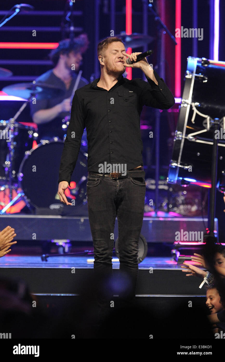 WE Day at the Air Canada Centre.  Featuring: Dan Reynolds Where: Toronto, Canada When: 21 Sep 2013 Stock Photo
