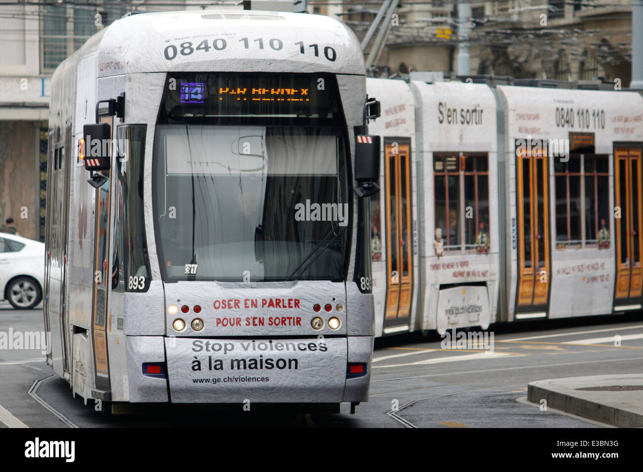 Public transport in Geneve Swiss Stock Photo