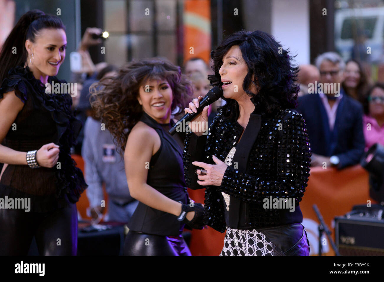 Cher Performing Live On Today Show At Rockefeller Plaza Featuring