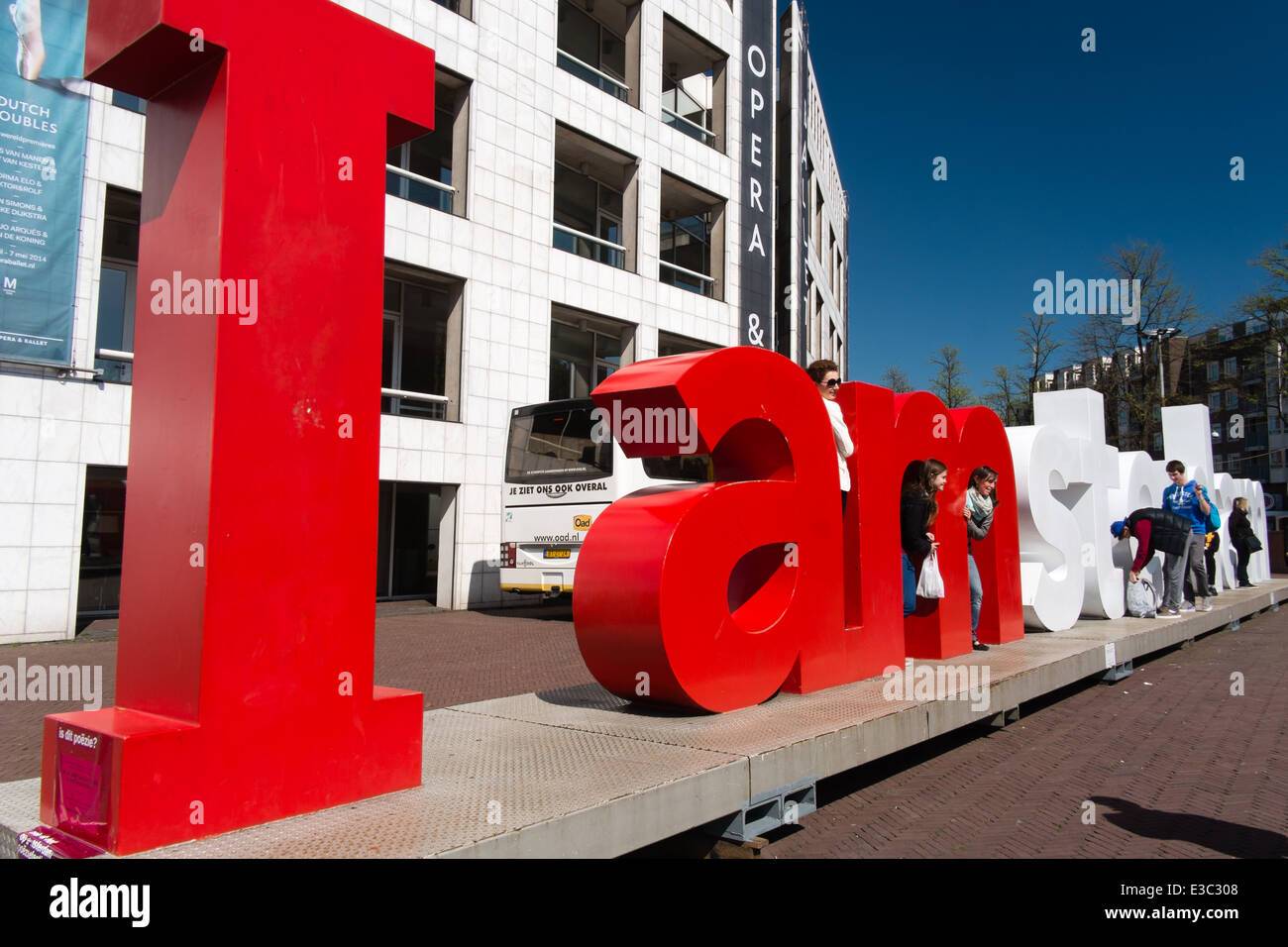 'I am Amsterdam' sign Stock Photo