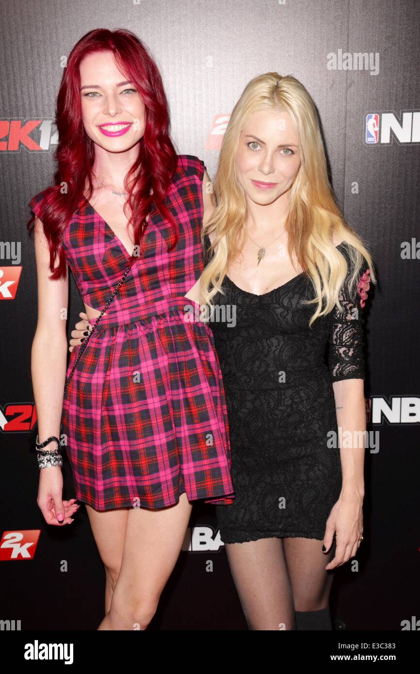 Celebrities attend NBA 2K14 Premiere Party at Greystone Manor. Featuring:  Chloe Dykstra,Michele Morrow Where: Los Angeles, CA, United States When: 25  Sep 2013 Stock Photo - Alamy