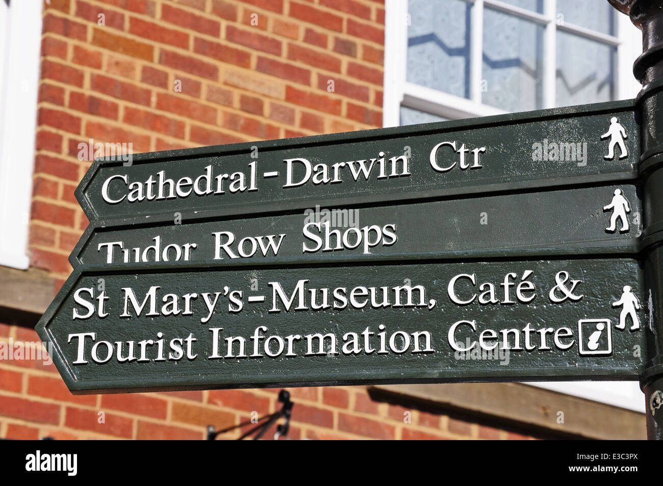 Places of interest sign, Lichfield, Staffordshire, England, UK, Western Europe. Stock Photo