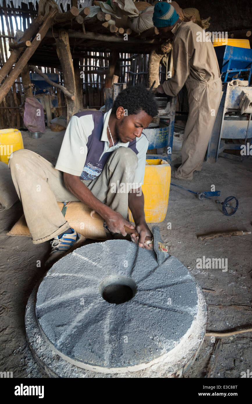 Flour mill. Awra Amba ideological village. Northern Ethiopia Stock