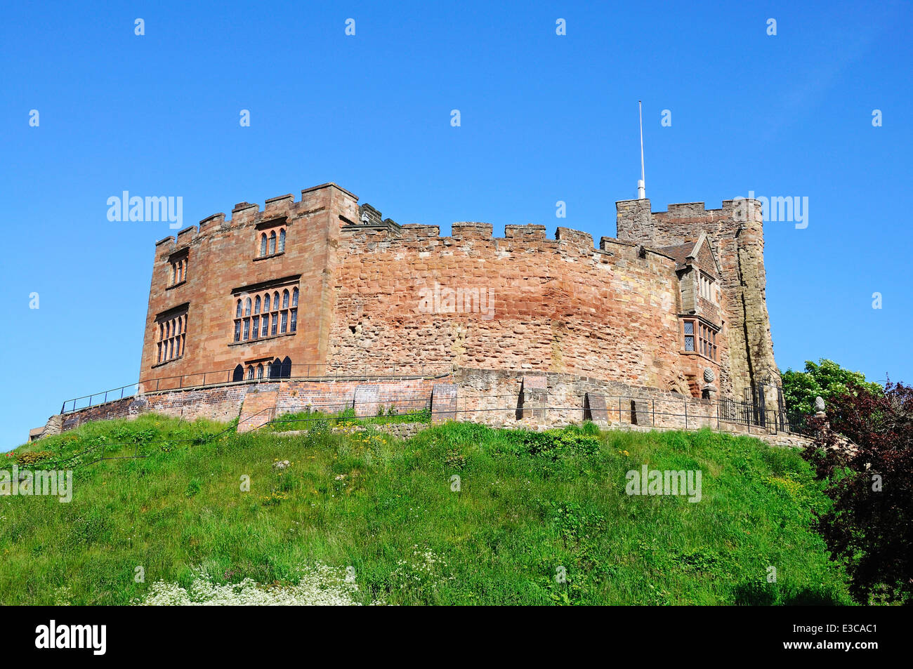 View of the Norman castle, Tamworth, Staffordshire, England, UK, Western Europe. Stock Photo