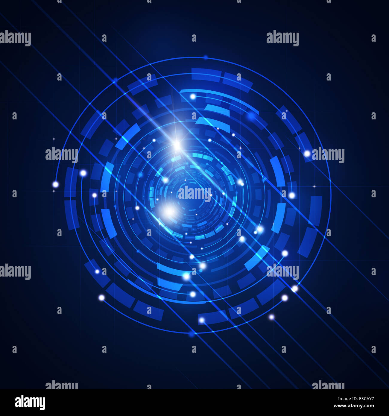 blue abstract circle business concept technology background Stock Photo ...