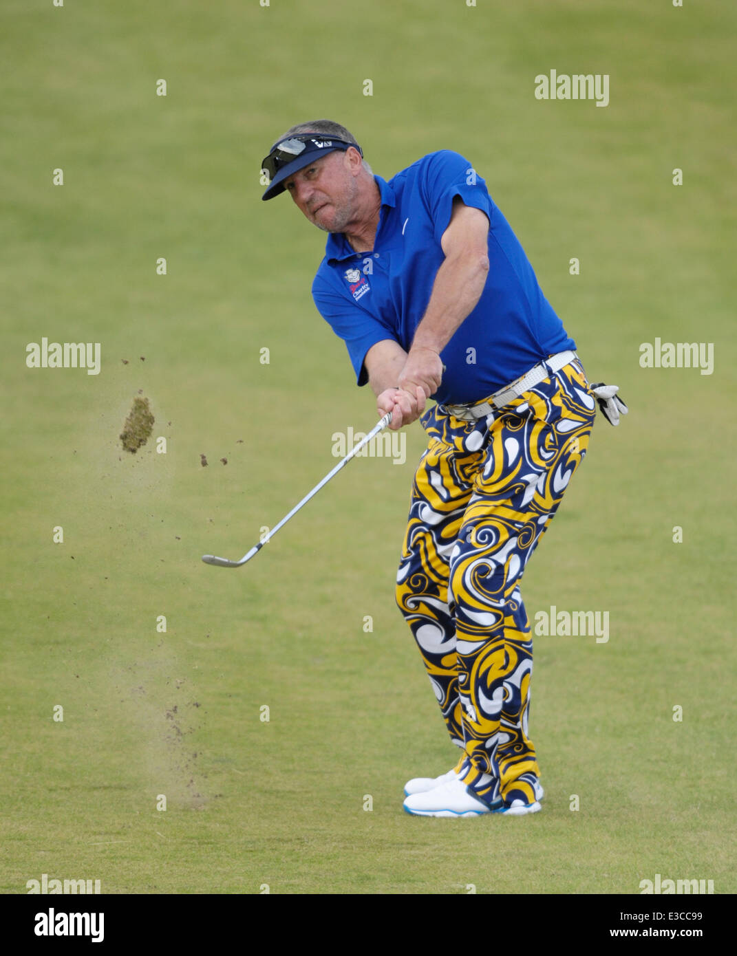 Sir Ian Botham plays golf in the Alfred Dunhill Links Championship in
