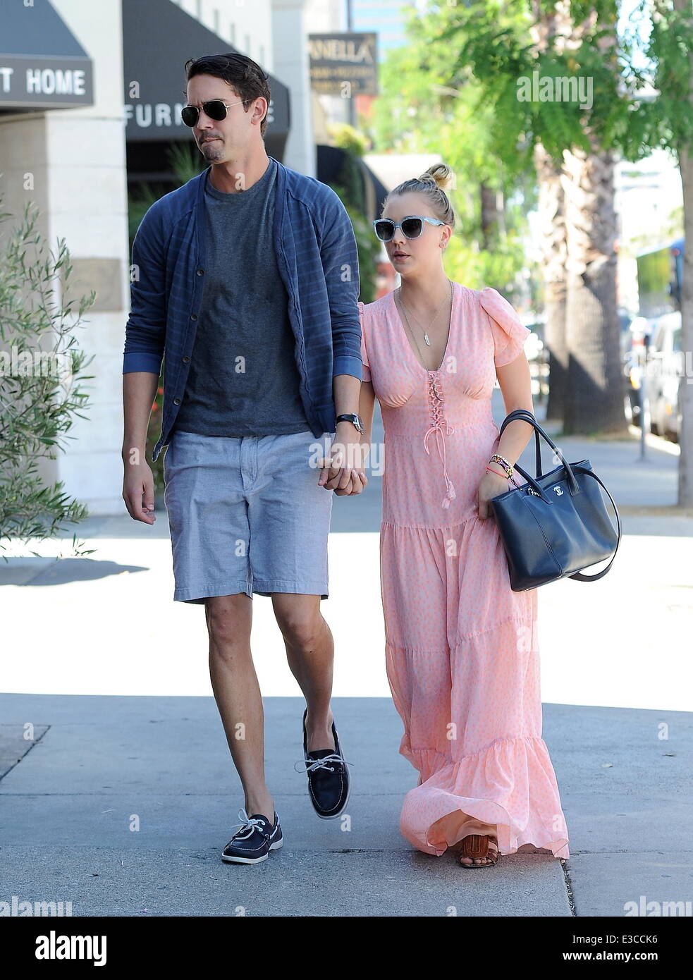 Newly engaged Kaley Cuoco and Ryan Sweeting enjoying the day by