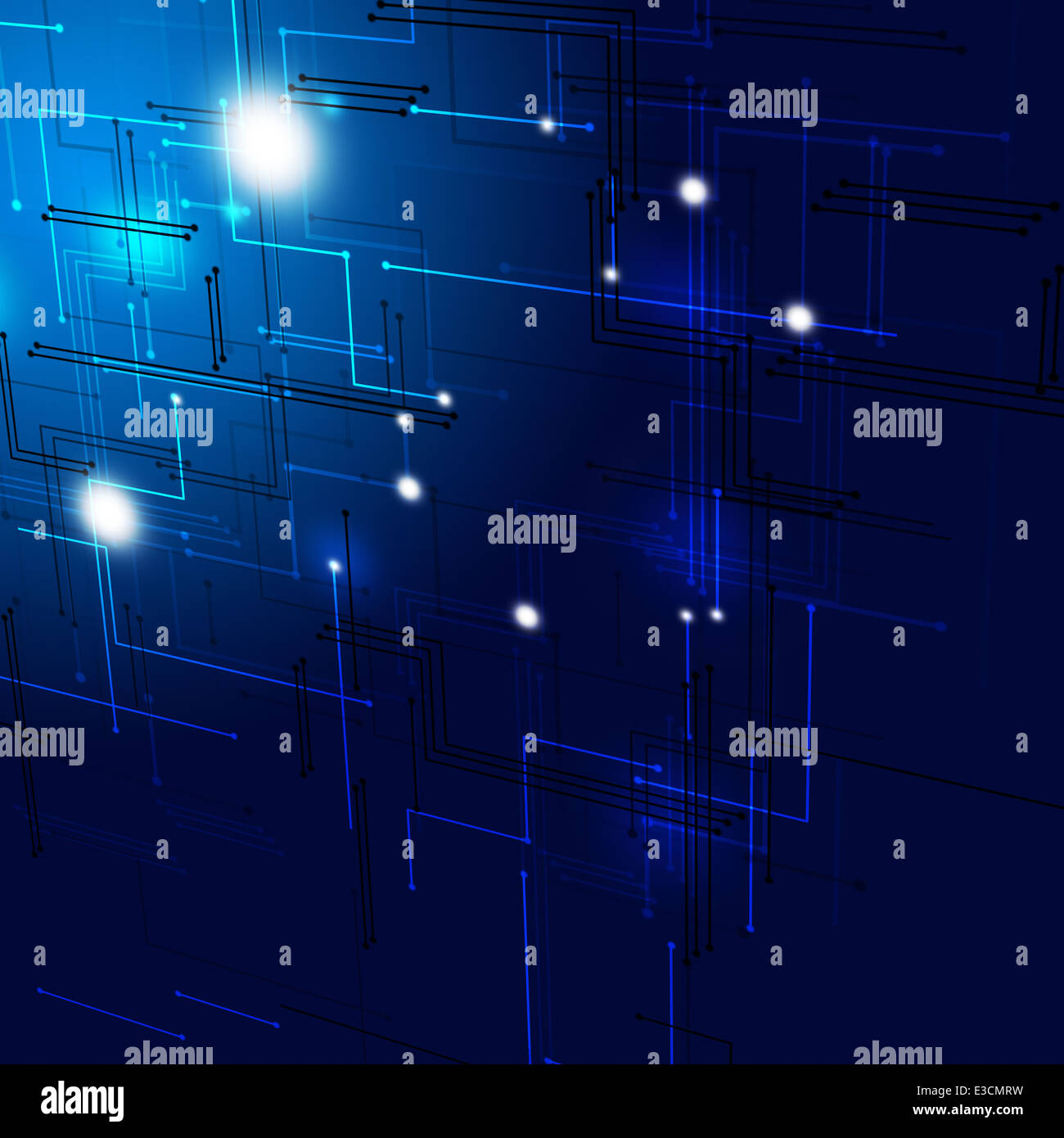 abstract geometric digital lines on blue background Stock Photo - Alamy