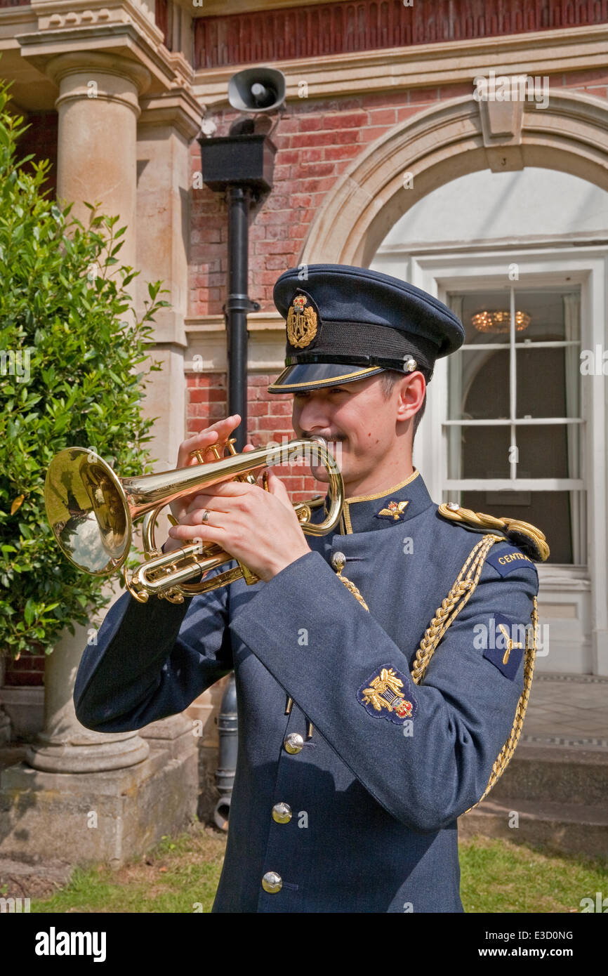 Bromley,UK,23rd June 2014,Malcolm Knapp played the last post at the Bromley Council annual flag raising ceremony to mark the start of the week running up to Armed Forces Da Credit: Keith Larby/Alamy Live News Stock Photo