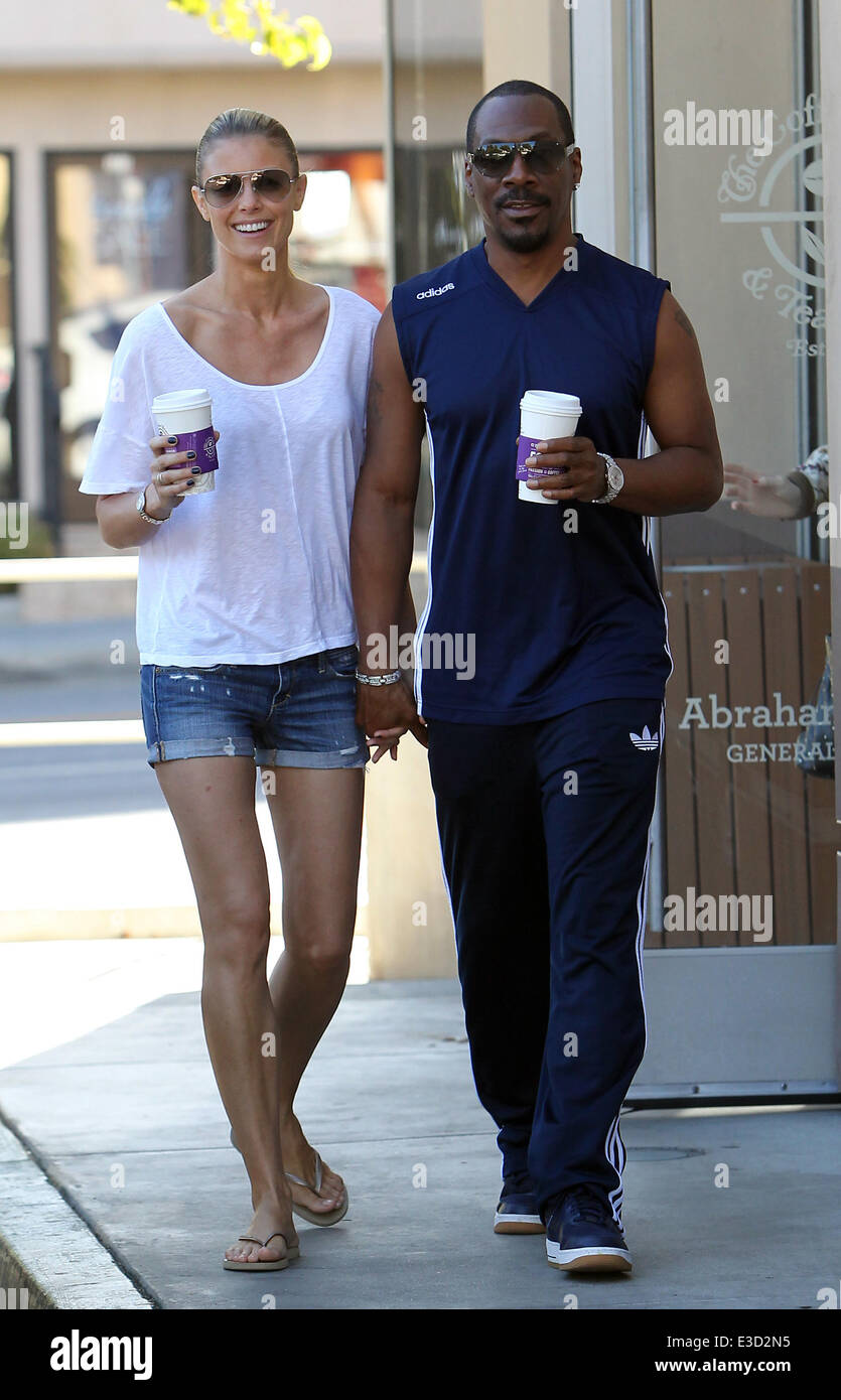Eddie Murphy and model girlfriend Paige Butcher spotted out getting coffee  in Studio City Featuring: Eddie Murphy,Paige Butcher Where: Los Angeles,  CA, United States When: 05 Oct 2013 Stock Photo - Alamy