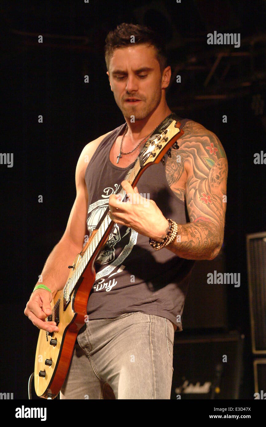 X Factor contestant Joseph Whelan performing live with his band