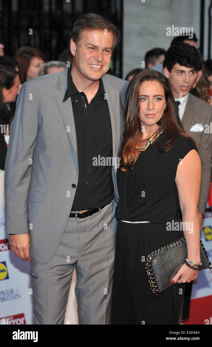 Pride of Britain Awards held at the Grosvenor House - Arrivals.  Featuring: Peter Jones,Tara Capp Where: London, United Kingdom When: 07 Oct 2013 Stock Photo