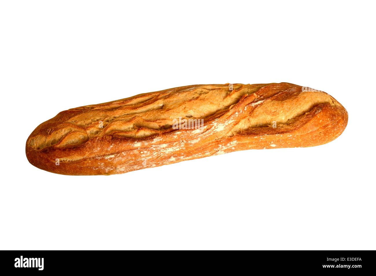 French crusty bread, isolated on a white background Stock Photo