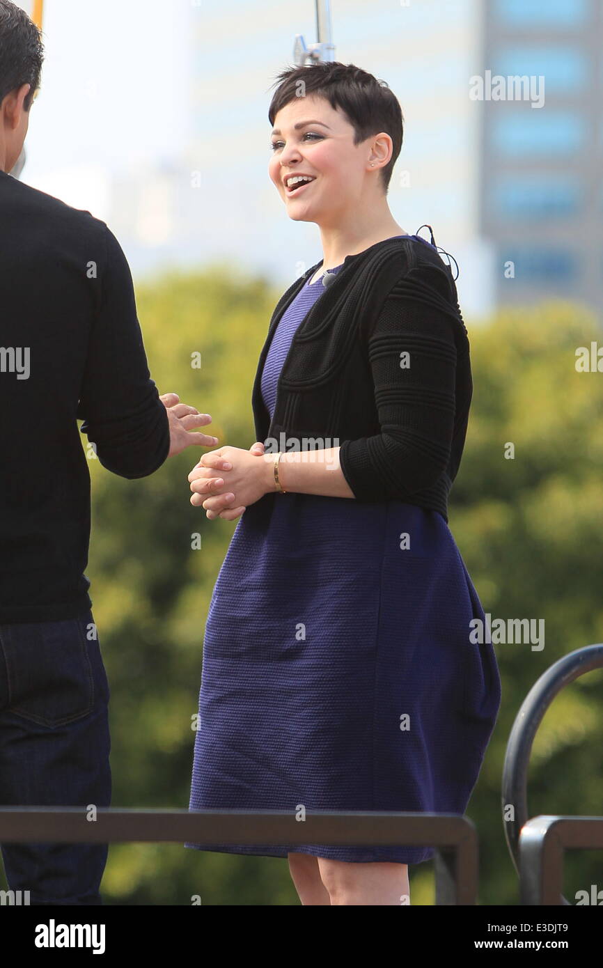 Ginnifer Goodwin seen at Universal Studios, for an interview with Mario