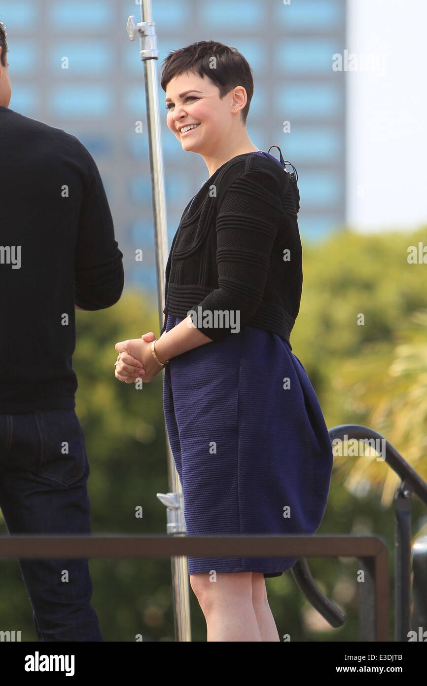 Ginnifer Goodwin seen at Universal Studios, for an interview with Mario