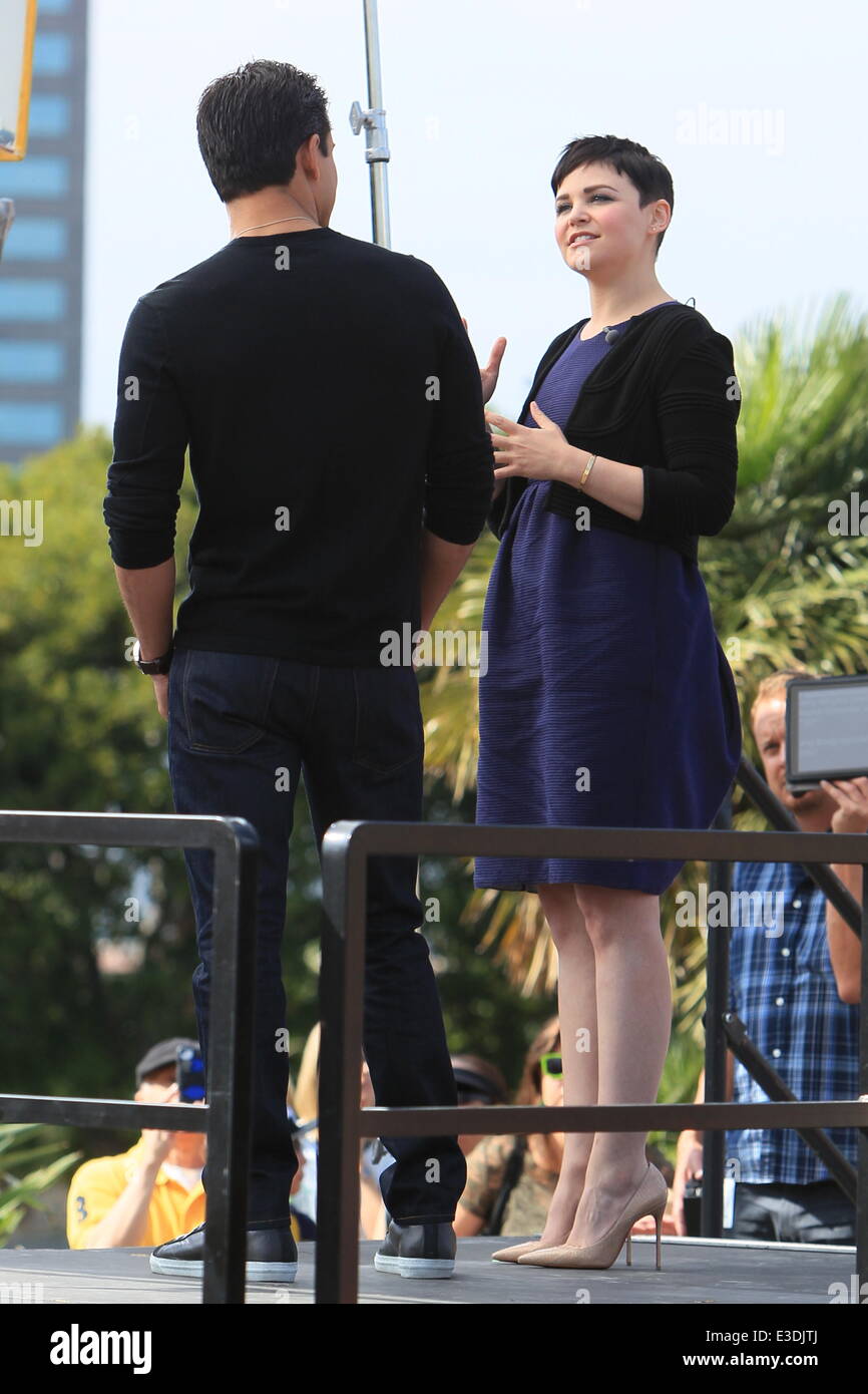 Ginnifer Goodwin seen at Universal Studios, for an interview with Mario