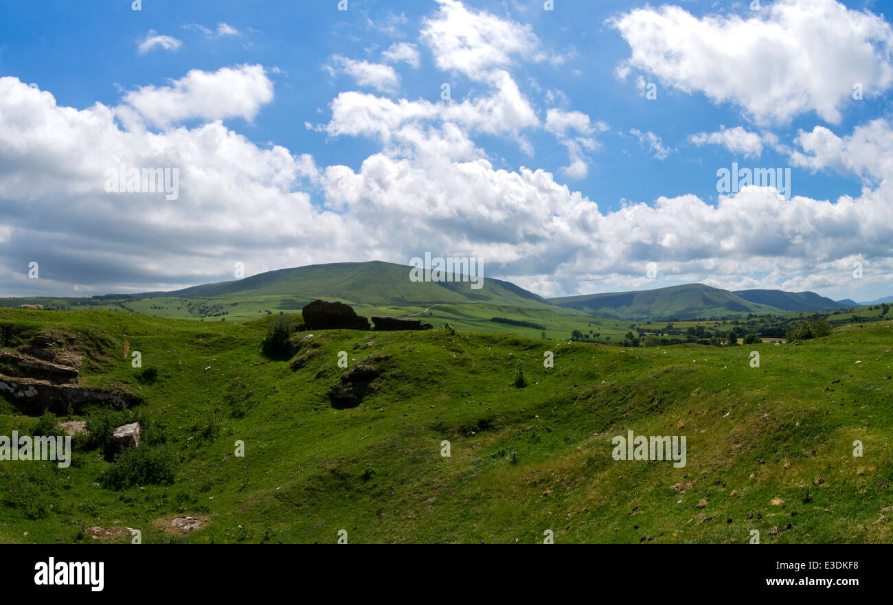 Hay Bluff (Welsh Penybegwn) in the Black Mountains, of Wales, looking