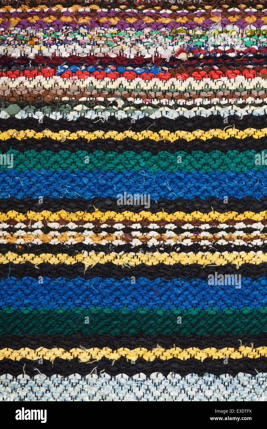Picture of Bulgarian hand-made rag-carpets, different colors, detail Stock  Photo - Alamy