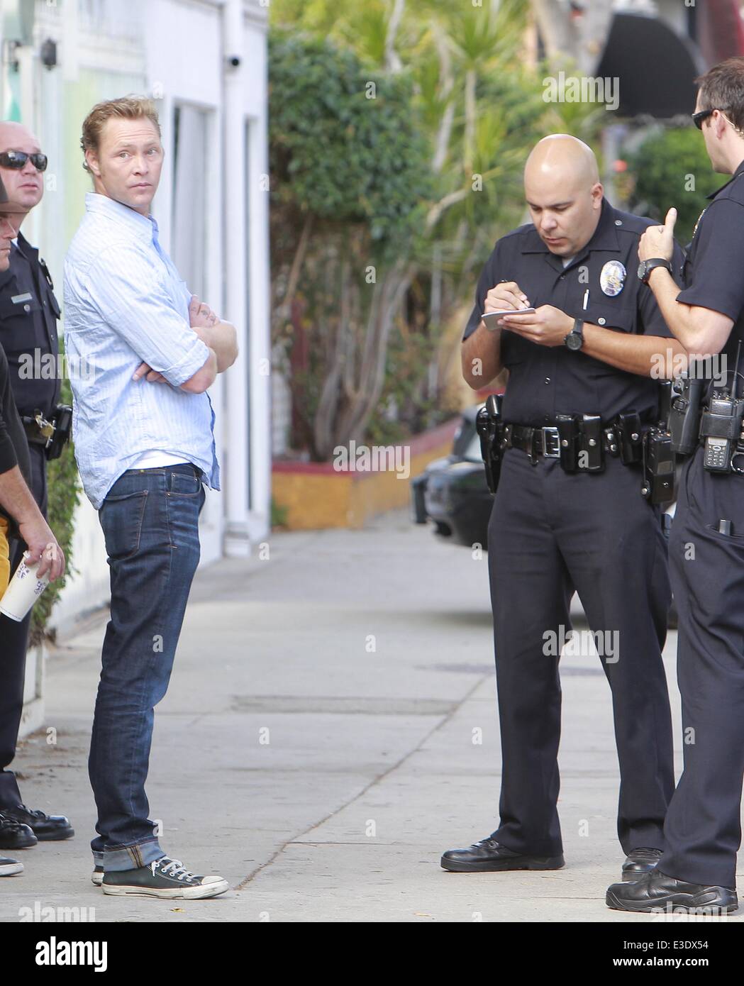 Christina Applegates Husband Martyn Lenoble Is Stopped By The