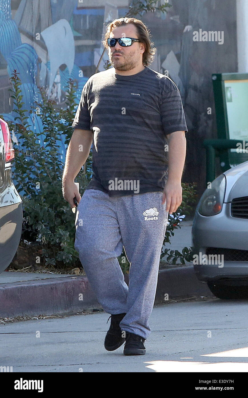 Jack Black runs errands in Studio City wearing sweatpants Featuring: Jack  Black Where: Los Angeles, California, United States When: 14 Oct 2013 Stock  Photo - Alamy