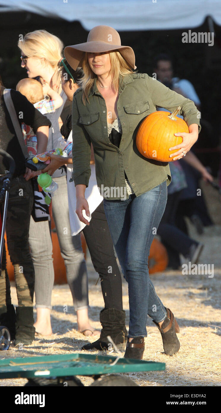 Ali Larter takes her son Theodore MacArthur to Mr. Bones Pumpkin Patch