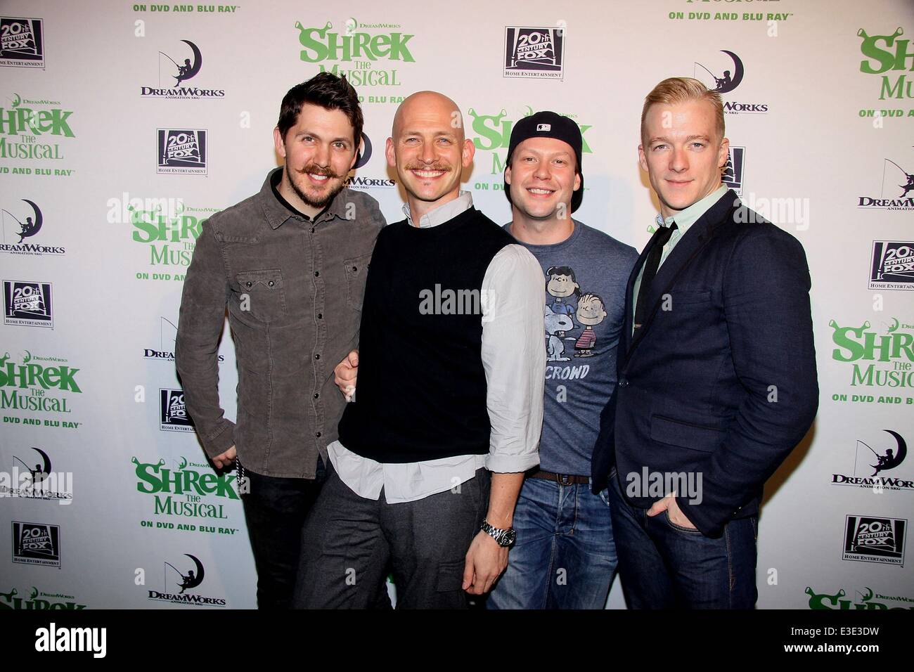 Release party for the Blu-ray/DVD of Shrek The Musical, held at Hudson Bond restaurant-arrivals.  Featuring: Denny Pashall,Justin Greer,Keven Quillon,Ryan Worsing Where: New York, NY, United States When: 16 Oct 2013 Stock Photo