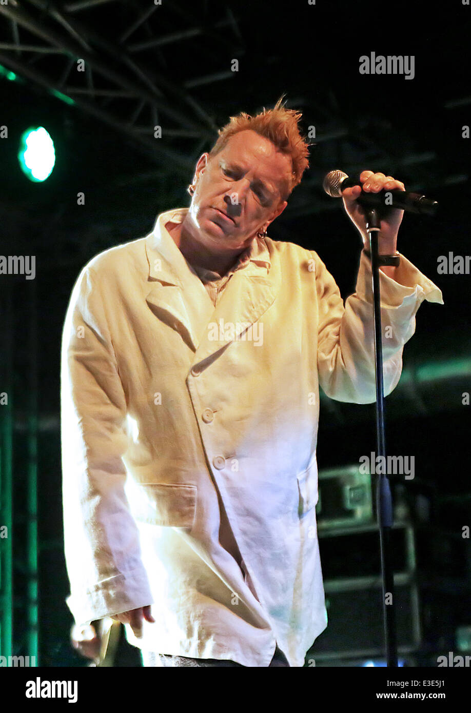 John Lydon of PIL (Public Image Limited) performing at Liverpool O2 Academy  Featuring: John Lydon Where: Liverpool, United Kingdom When: 16 Oct 2013 Stock Photo